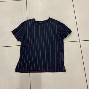 Navy and red striped t shirt